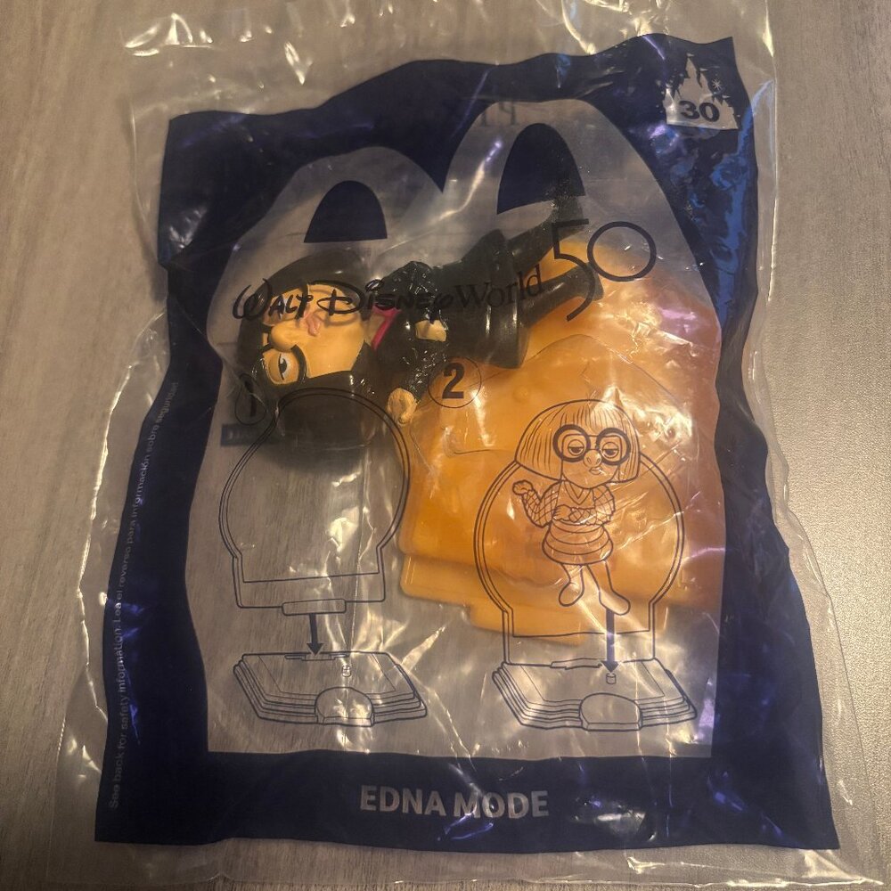 McDonald’s Walt Disney World 50th Anniversary #30 Edna Mode Happy Meal Toy New!